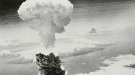 Imagen aérea de la explosión atómica sobre la ciudad japonesa de Nagasaki el 9 de agosto de 1945.