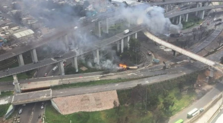 Explosión de camión cisterna de gas en Ciudad de México