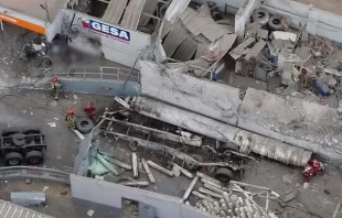 Deflagración ocurrida en una estación de servicio de Villa María del Triunfo, en Lima, Perú. Crédito: Intendencia Nacional de Bomberos del Perú