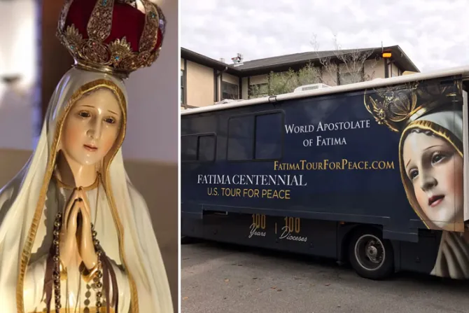 VIDEO: EWTN recibe visita de imagen peregrina de la Virgen de Fátima