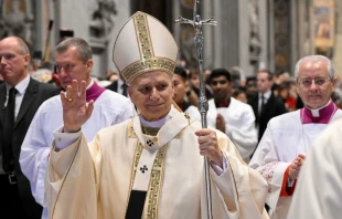 El Papa León XIV estrena férula papal el pasado 6 de enero durante el cierre de la Puerta Santa Crédito: Vatican Media
