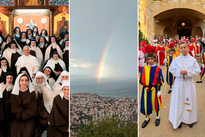 Algunos de los momentos que se vivieron en el viaje del Papa León XIV al Líbano.