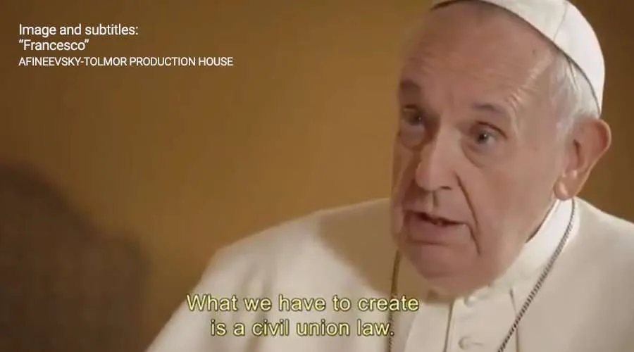 Captura del documental "Francesco" con subtítulos originales.