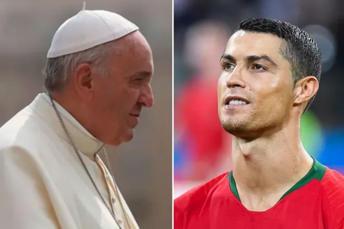 El Papa Francisco y Cristiano Ronaldo.