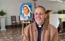 El P. Franklin Manrique, durante la entrevista con ACI Prensa.