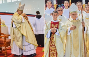 La ordenación sacerdotal de Fray Pipe tuvo lugar el 18 de junio de 2022. Presidió la misa Mons. Robert Francis Prevost, hoy el Papa León XIV. Crédito: Cortesía de Fr. Luis Fernando Oblitas Guerrero OSA