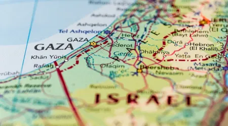 Mapa de Israel y la Franja de Gaza