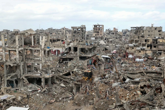 Una ciudad destruida en Gaza.