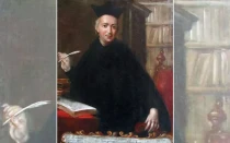 “Retrato de Baltasar Gracián”, de autor anónimo, en la iglesia de San Miguel, Graus (España).