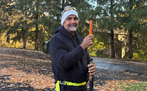 El P. Gary Graf en su travesía. Crédito: Gary Graf.