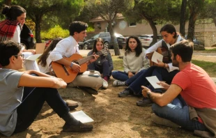 Grupo de ju00f3venes catu00f3licos. Cru00e9dito: Nicolu00e1s Nu00fau00f1ez LC / Cathopic 