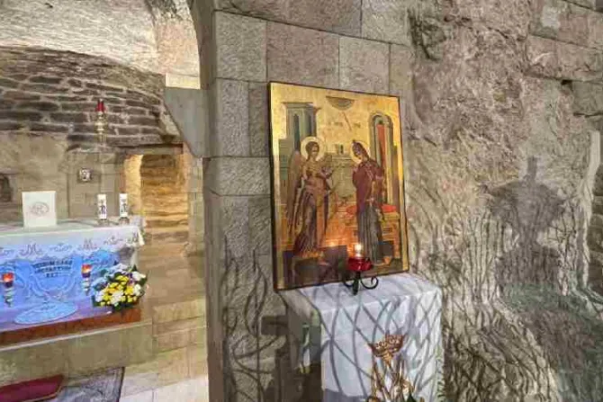 Así se ve en la actualidad la casa de la Virgen María en Nazaret