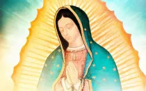 Detalle del cartel de la película "Guadalupe, Madre de la humanidad".