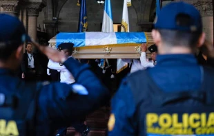 Honras fúnebres por de 8 agentes de seguridad. Crédito: Ministerio de Gobernación Guatemala
