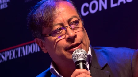 Gustavo Petro durante un debate en noviembre de 2021.