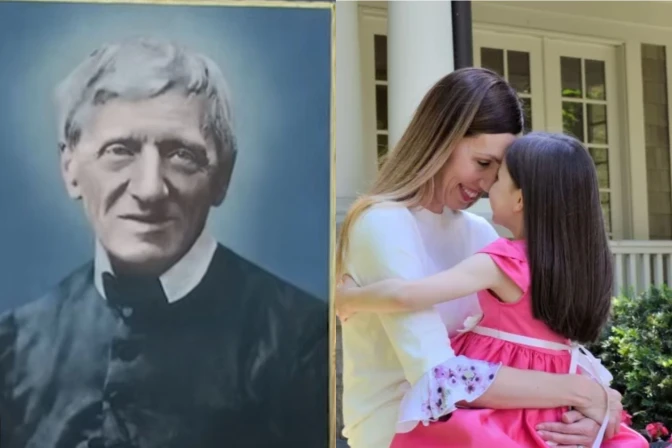 Melissa Villalobos sufrió una grave hemorragia cuando estaba embarazada. San John Henry Newman intercedió y la salvó a ella y a su hija Gemma que ahora tiene