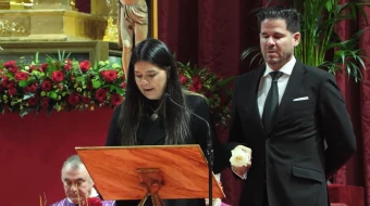 Liliana y Fidel Sáenz, hijos de Natividad de la Torre, fallecida en el accidente de tren de Adamuz (España).