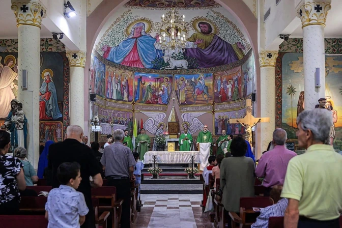 Iglesia católica de la Sagrada Familia en la Ciudad de Gaza