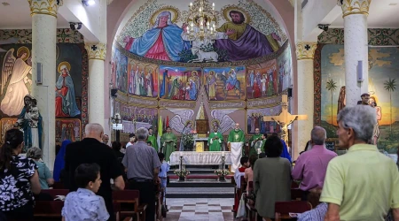 Iglesia católica de la Sagrada Familia en la Ciudad de Gaza