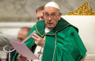 El Papa Francisco durante la Misa de la Jornada Mundial de los Pobres Crédito: Daniel Ibáñez/ACI Prensa