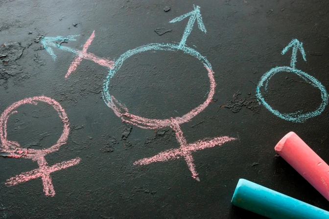 símbolos hombre - mujer.