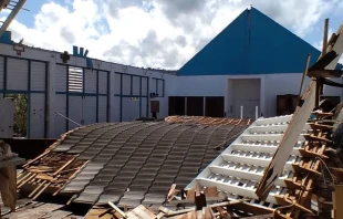 Una iglesia devastada por el huracán Melissa en Jamaica. Crédito: Antilles Episcopal Conference - AEC