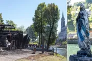 Incendio destruye capillas en el Santuario de Lourdes