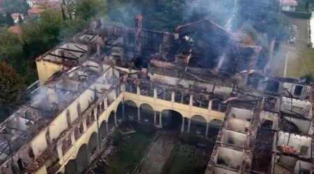 Monasterio de Bernaga, donde recibió la Primera Comunión San Carlo Acutis, tras el incendio