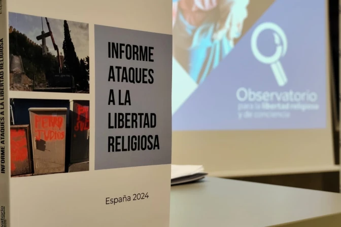 Portada del Informe de ataques a la Libertad Religiosa en España 2024 del OLRC.