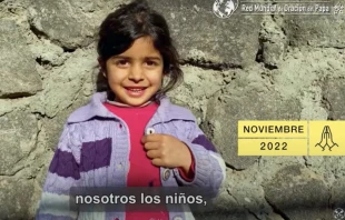 Los niños agradecen al Papa Francisco por sus oraciones Crédito: Captura de pantalla Red Mundial de oración del Papa