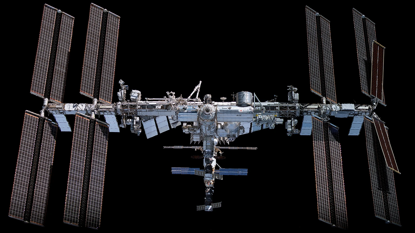 Vista frontal de la Estación Espacial Internacional desde el SpaceX Crew Dragon el 8 de noviembre de 2021.?w=200&h=150