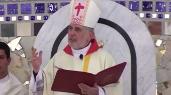 Mons. Javier del Río Alba, Arzobispo de Arequipa, en el Santuario de la Virgen de Chapi.