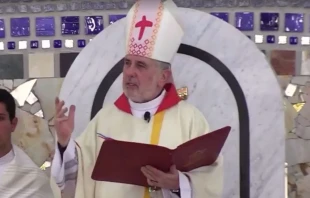 Mons. Javier del Río Alba, Arzobispo de Arequipa, en el Santuario de la Virgen de Chapi. Crédito: Arzobispado de Arequipa.
