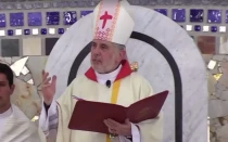 Mons. Javier del Río Alba, Arzobispo de Arequipa, en el Santuario de la Virgen de Chapi.