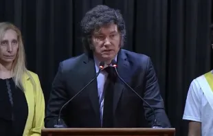 Javier Milei en el inicio del ciclo lectivo 2024 del colegio Cardenal Copello Crédito: Captura de pantalla de YouTube/Oficina del Presidente de la República Argentina