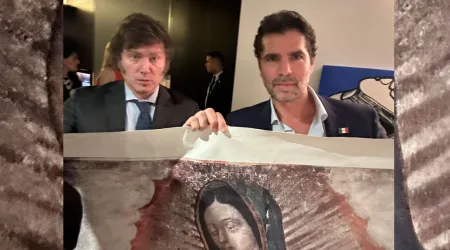 Javier Milei Virgen de Guadalupe y Eduardo Verástegui 10122023