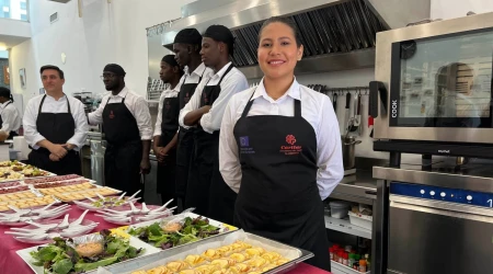 Beneficiarios de un centro de formación de Cáritas Española.