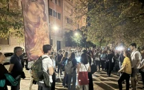 Participantes en la iniciativa "La séptima vuelta" en Valencia (España).