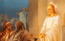Jesús resucitado con los discípulos de Emaús