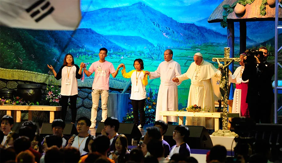 Papa Francisco en el encuentro con jóvenes de Asia / Foto: Comité Preparatorio de la Visita del Papa Francisco a Corea?w=200&h=150
