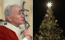 Papa San Juan Pablo II / Árbol de Navidad en el Vaticano.