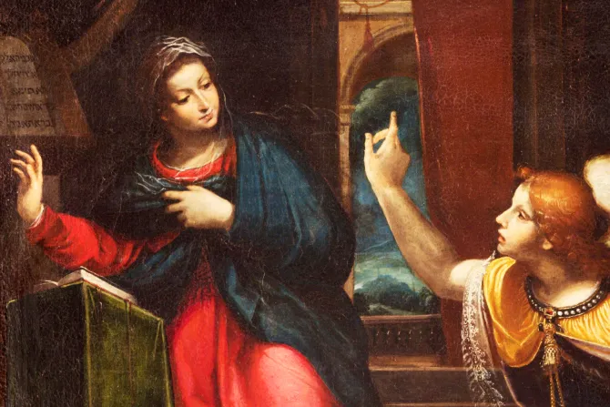 La anunciación del Arcángel Gabriel a la Virgen María