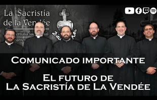 Los sacerdotes de La Sacristía de la Vendée anunciaron la suspensión del programa en Youtube hasta nuevo aviso Crédito: Youtube La Sacristía de la Vendée