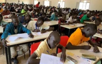 Estudiantes en La Salle Rumbek, en Sudán del Sur.