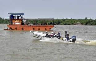Lancha donada por ACN Colombia al Vicariato Apostólico de Guapi Crédito: ACN Colombia