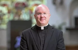 P. Roger Landry, sacerdote de la Diócesis de Fall River, Massachusetts. Actualmente se desempeña como capellán de la Universidad de Columbia en Nueva York. Crédito: National Catholic Register - P. Roger Landry