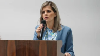 Laura Fernández Delgado en un evento en 2022.