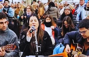 Leda Bergonzi en Santos Lugares Crédito: Captura de Pantalla/Comunidad Soplo de Dios Viviente