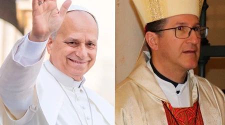 El Papa León XIV y Mons. Luis Manuel Alí Herrera.