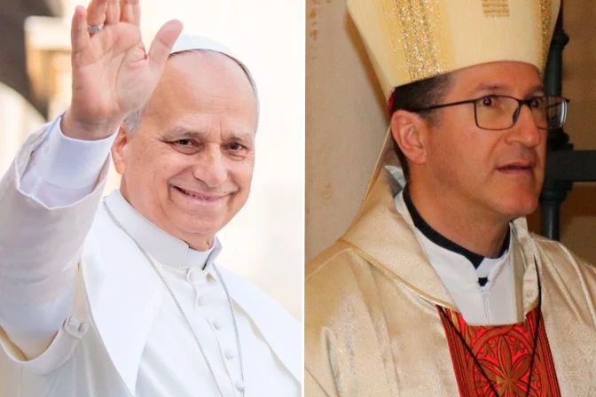 El Papa León XIV y Mons. Luis Manuel Alí Herrera.